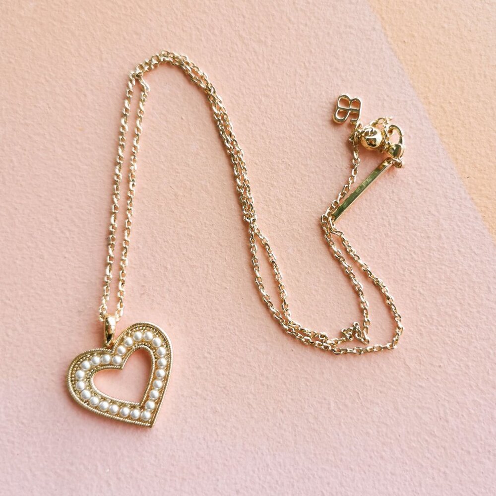 Alicia Bonnie - Charlotte White Pearl Gold Pendant Necklace - NEW - Picture 3 of 4
